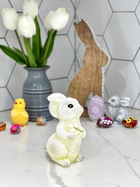AM Décor Easter Bunny Candle with Diode, Premium Handcrafted Holiday Decoration (White) - image 4