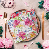 Floral Napkins Paper Disposable Decorative Decoupage Orchid with Peony - image 2
