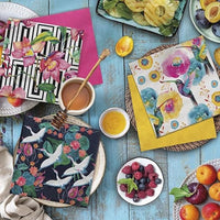 Floral Napkins Paper Disposable Decorative Decoupage Hummingbird 13 in - image 3
