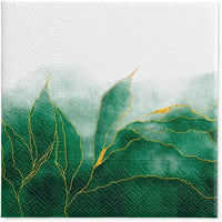 Floral Napkins Paper Disposable Decorative Decoupage Green Dream 13 in