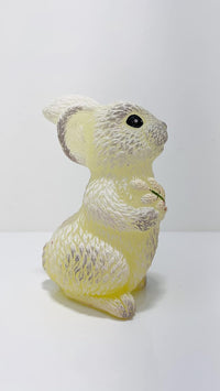 AM Décor Easter Bunny Candle with Diode, Premium Handcrafted Holiday Decoration (White)
