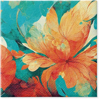 Floral Napkins Paper Disposable Decorative Decoupage Zen Abstract Flowers