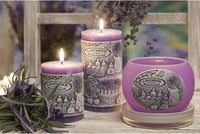 AM Decor Lavender Scented Candle Lamp Premium Handcrafted Home Decoration (Lamp 120 mm, Bo - image 2