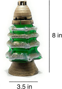 Christmas Tree Cemetery Memorial Candle | Gravesite Remembrance Decor | Glass Lantern Euro - image 2