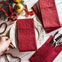 Christmas Napkins Paper Disposable Decorative Decoupage Red Napkin Pouches - image 2