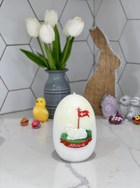 AM Décor Easter Alleluja Candle, Premium Handcrafted Holiday Decoration (White Large) - image 3