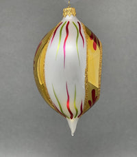 Christmas Ornament, Blown Glass 5-inch Long (Set of 4, Gold) - image 4