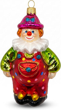 Clown Glass Christmas Ornaments Balls Hand Blown Circus 4.7 in