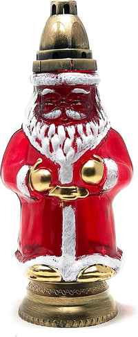 AM Décor Santa Cemetery Memorial Candle Holder | Gravesite Remembrance Decoration | Glass 