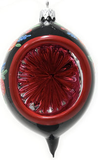 Christmas Ornament, Blown Glass 5-inch Long (Set of 4, Black and Red) - image 2