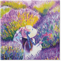 Floral Napkins Paper Disposable Decorative Decoupage Lavender Sunset 13 in