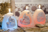 AM Décor Christmas Night Candle with Diode, Premium Handcrafted Holiday Decoration, Nativi