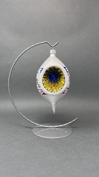 Christmas Ornament, Blown Glass 5-inch Long (Set of 4, White) - image 5