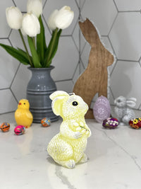 AM Décor Easter Bunny Candle with Diode, Premium Handcrafted Holiday Decoration (Yellow) - image 4