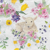 Easter Napkins Paper Disposable Decorative Decoupage Lamb 13 in