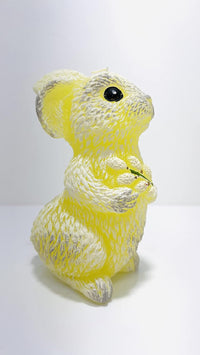 AM Décor Easter Bunny Candle with Diode, Premium Handcrafted Holiday Decoration (Yellow) - image 2