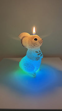 AM Décor Easter Bunny Candle with Diode, Premium Handcrafted Holiday Decoration (White) - image 6