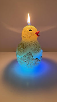 AM Décor Easter Chicklet Candle with Diode, Premium Handcrafted Holiday Decoration (Yellow - image 7