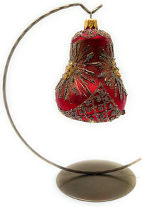 Hand Blown Glass Christmas Bells Ornaments, Fire Star 4 in - image 5