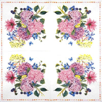 Floral Napkins Paper Disposable Decorative Decoupage Purple Hydrangea 13 in - image 2