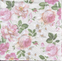Easter Napkins Paper Disposable Decorative Decoupage Roses Glory Cream