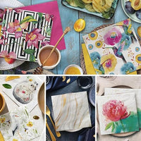Floral Napkins Paper Disposable Decorative Decoupage Hummingbird 13 in - image 2