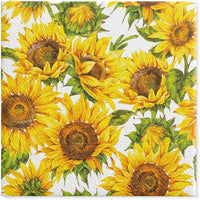 Floral Napkins Paper Disposable Decorative Decoupage Dancing Sunflowers