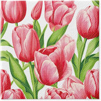 Floral Napkins Paper Disposable Decorative Decoupage Tulip Time 13 in