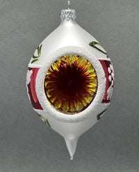Christmas Ornament, Blown Glass 5-inch Long (Set of 4, White Matt) - image 2