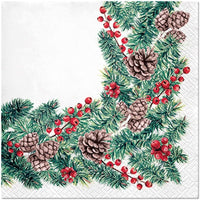 Christmas Napkins Paper Disposable Decorative Decoupage Winter 13 in - image 6