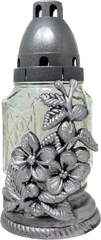 AM Décor Cemetery Memorial Candle | Gravesite Remembrance Decoration| Glass Lantern Europe - image 3