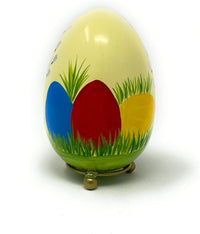 Colorful Hand Painted Easter Egg Cartoon Chickens Decor for Home and Table, Centerpiece (C - image 5