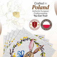 Easter Napkins Paper Disposable Decorative Decoupage Rabbit With Catkins - image 7