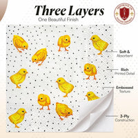 Easter Napkins Paper Disposable Decorative Decoupage Clucking Chickens - image 4