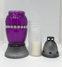 AM Décor Cemetery Memorial Candle Gravesite Remembrance Decoration Glass Lantern European  - image 4
