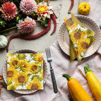 Floral Napkins Paper Disposable Decorative Decoupage Dancing Sunflowers - image 2
