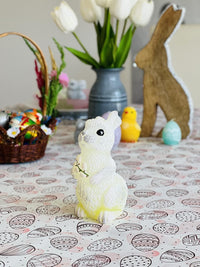 AM Décor Easter Bunny Candle with Diode, Premium Handcrafted Holiday Decoration (White) - image 5