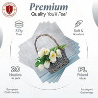 Floral Napkins Paper Disposable Decorative Decoupage Tulips in the Basket - image 3