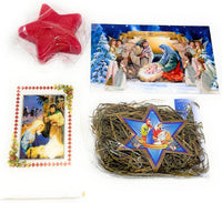 Oplatki 4 White Large Polish Christmas Wafers with Hay and Candle, Gift Set Traditional Ho - image 2