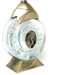 Rainbow Glass Cemetery Memorial Candle with 3D Portrait of Praying Jesus | Grave Light Rem - image 3