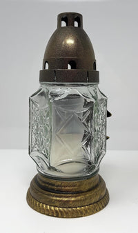 AM Décor Cemetery Memorial Candle | Gravesite Remembrance Decoration| Glass Lantern Europe - image 4