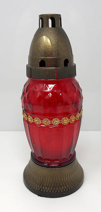 AM Décor Cemetery Memorial Candle | Gravesite Remembrance Decoration| Glass Lantern Europe - image 2