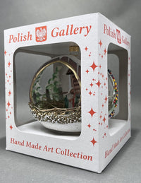 Christmas Ornament, Nativity Scene, Glass Ball 6-inch (Cottage Gold/Brown, 150mm) - image 7