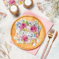Floral Napkins Paper Disposable Decorative Decoupage Orchid with Peony - image 3