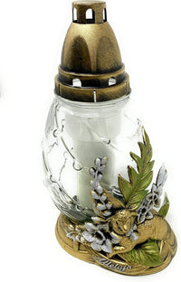 AM Decor Cemetery Memorial Candle | Gravesite Remembrance Decor Easter Themed Lamb | Tall  - image 3