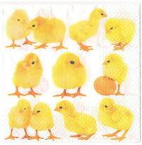 Easter Napkins Paper Disposable Decorative Decoupage Yellow Chicks 13 in