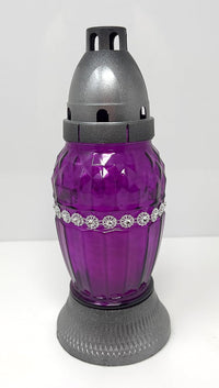 AM Décor Cemetery Memorial Candle Gravesite Remembrance Decoration Glass Lantern European  - image 2