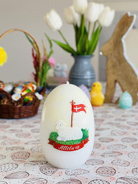 AM Décor Easter Alleluja Candle, Premium Handcrafted Holiday Decoration (White Large) - image 2