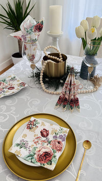 Easter Napkins Paper Disposable Decorative Decoupage Mysterious Roses 13 in - image 6