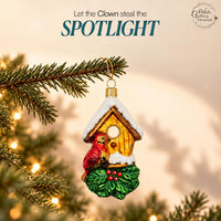 Cardinal Glass Christmas Ornaments Balls Hand Blown Birdhouse 5.75 in - image 2